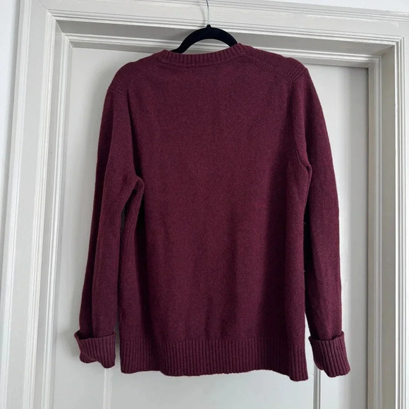 Men’s deep burgundy Banana Republic 100% merino Italian wool sweater size M - Picture 5 of 5